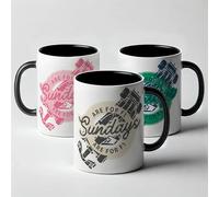 Sticky Art UK Sundays F1 - Retro Mug: 'Sundays are for Formula 1' Gift, Racing Fan Gift, Motorsport Mug, Racing Gift for Him, for Dad, Stocking Filler