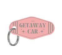 Sticky Art UK The Getaway Car Motel Keyring - Retro Acrylic Keychain, Vintage Vibes, quote Keychain, Bag Charm, Unique Gift Idea, Girly Car Accessory