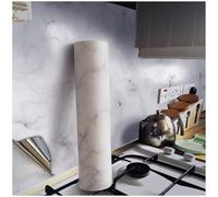 Sticky Back Plastic 30cm X 458cm Granite White Vinyl Wrap Self Adhesive Wallpaper Waterproof 12" by 15FT Roll for Kitchen Backsplash Wall Furniture White Marble