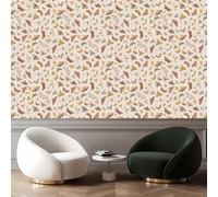 Sticky Back Plastic Butterfly Yellow Brown Wallpaper Peel and Stick Worktop Vinyl Covering Kitchen Bathroom Bedroom Furniture Art Deco Self Adhesive Wallpaper 38.6x480.6 cm