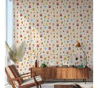 Sticky Back Plastic Orange Yellow Insects Wallpaper Peel and Stick Worktop Vinyl Covering Kitchen Bathroom Bedroom Furniture Art Deco Self Adhesive Wallpaper 38.6x320.6 cm