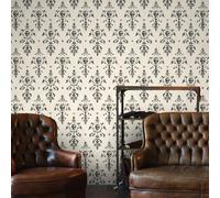 Sticky Back Plastic Retro Beige Brown Wallpaper Peel and Stick Worktop Vinyl Covering Kitchen Bathroom Bedroom Furniture Art Deco Self Adhesive Wallpaper 45x300 cm/3 roll