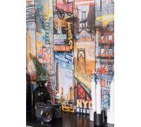STICKY BACK PLASTIC VINYL 2m x 45cm NEW YORK CITY SELF ADHESIVE DCFIX NYC FILM