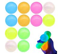 Sticky Ball for Ceiling - Glowing in the Dark Sticky Ball Fidget Toys 12 Piece,Stress Relief Toys for Kids Teens Boys Girls Birthday Party Outdoor Beach