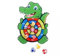 Sticky Ball Throw Dartboard Sports Kids Children Educational Board Game Cartoon Gift - Elephant or Crocodile (Crocodile)