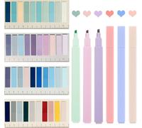 Sticky Book Tabs with Highlighers, 800 PCS Annotation Tabs for Annotating Books, Moran-di Writable Page Flags Marker, Sticky Notes Index Tabs for Files Classification, 3 PCS Highlighters