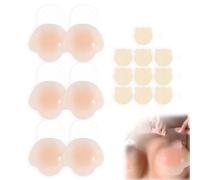 Sticky Bra Push up 3 Pairs Boobtapes Push up Women's Adhesive Bras Kommt mit 10 Einweg-Brustwarzenabdeckungen Geeignet für Partys Bars Hochzeiten Tiefes V-Ausschnitt Alle Rückenfreien Kleider