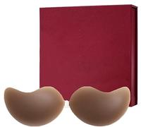 Sticky Bra, Strapless Backless Push Up Self Adhesive Body Bras, 2025 Adhesive Bra Seamless Sticky Invisible Push up Bras Solid Silicone Pasties Nipple Cover for Women (UK, Cup & Band, A, Brown)