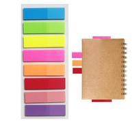Sticky Cards - Sticky Signs | Sticky Notes Cards | 8 Color Fluorescent Sticky Page Cards for Books | Coloured Sticky Index Cards | Fluorescen Index Card Stickers