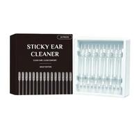 Sticky Ear Cleaning Stick- 24-Piece Gentle Cleaning Tool with Soft Head | Ear Cleaning Tool Adhesive Stick Set | Rinse-to-Reuse Sticky Ear Cleaner | Sticky Pick Ear Cleaner Kit For Kid Adults Family