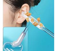 Sticky Ear Cleaning Stick - Reusable Earwax Removal Tool for Adults Kids | Sticky Hearing Cleaning Buds with Soft Rubber Tip | Washable & Portable Ear Cleaner Set