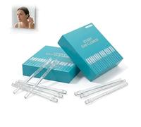 Sticky Ear Wax Removal [48 PCS] - Reusable Silicone Ear Cleaner for Adults, Washable Self-Adhesive Earwax Remover Tool, Soft Comfortable Daily Grooming Kit with Ergonomic Handle, Eco-Friendly