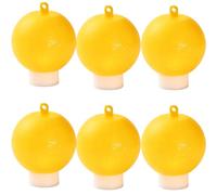 Sticky Fly Trap Balls Indoor,Reusable Sticky Fruit Fly Catcher Balls,Fruit Fly Catcher & Indoor Plant Fly Stickers,Large Hanging Fly Trap Ball for Flower Pots,Courtyards,Orchards，A-6PC