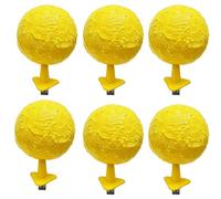 Sticky Fly Trap Balls Indoor,Reusable Sticky Fruit Fly Catcher Balls,Fruit Fly Catcher & Indoor Plant Fly Stickers,Large Hanging Fly Trap Ball for Flower Pots,Courtyards,Orchards，C-6PC