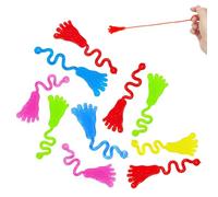 Sticky Foot Toy, Stretchy Fidget Game, Ten Piece Elastic Set, Shape Design, Sticky Plaything for Birthday Goodie Bags, Classroom Prizes, Party Favors, Sensory Play, Kids Activities