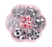 Sticky Googly Eyes - Black White Adhesive Eyeball Craft Supplies Pack, Creative Project Embellishment Solution, Versatile Crafting Design Components | Ideal Accent For Creative Activities