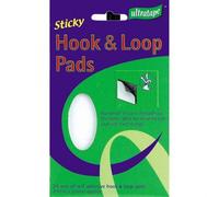 Sticky Hook & Loop Pads Self Adhesive 20mm X 20mm - Pack 1