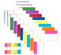 Sticky Index Tabs Book Page - 500Pcs 2 Inch Writable Colored Pages Markers, Repositionable File Tab Flags Labels Self Adhesive Reading Divider Sticker for Books, Binders, Notebook and Folders
