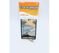Sticky Johnson Air Freshener - Long-Lasting Fragrance for Car, Home & Workspace - Eliminates Odors - Choose from Coconut Cream, Vanilla, Bubblegum & Summer Vibes (Summer Vibes)