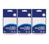 Sticky Label 510, Price Stickers - White Self-Adhesive Sticky Labels (19mm x 12mm) for Retail, Office, Kitchen, Supermarket & Lab - Small Pricing Tags for Business & Organization - 3pk