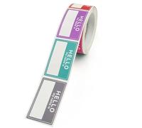 Sticky Labels 200pcs Color Blank Name Stickers Hello My is Label Personalized Signature Design Office Baby Newborn Tag