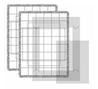 Sticky Non-Slip Flexible Gridded Stamp Mats Grid Sheets 2 PCS Low Stick Mat and 1 Blending Buddy Set,Laser Template with Stuckable Hole,Multi-Use Tack Adhesived Sheet Scrapbooking Craft Accessory