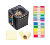 Sticky Note Cube Holder - Memo Box 4 -IN - 1, Dispenser | Multifunctional Paper Organizer with Index Stickers, Clip Storage Uses Desk Bureau Home Works Home Works Pocust