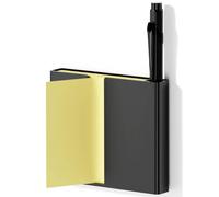 Sticky Note Dispenser, Magnetic Sticky Note Holder for Post It Notes, 3 x 3 Inch Sticky Note Pen Organizer for Office Home Classroom, Black