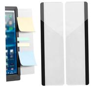 Sticky Note Holder, 2Pcs Memo Board, Left & Right Sticky Memo Boards for Computer, Acrylic Note Holder, Desk Organization for Home, School, Office Desktop, Stencil