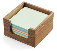 Sticky Note Holder, Acacia Wood Post It Note Dispenser for Office Desk Accessories, Self Stick Note Pad Holder, Memo Pad Holder Dispenser Organizer for School Office Desk Supplies