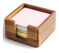 Sticky Note Holder Acacia Wood Sticky Note Holder 3-Pack Desk Memo Pad Organizer for Office, Home & Study