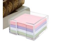 Sticky Note Holder - Acrylic Clear Portable Storage Organizer - Desk Sticky Note Holder,for Office Home Office School Classroom College Dorm Table Bedroom Girls Boys