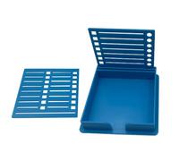 Sticky Note Holder Compatible with P'ost-It Notes, T'o-Do Item Sticky Pads Dispenser with Stencil, 3.5x3.7 Memo Pad Organizer with Lines Box Drawing Template, Desktop Supplies for Offices Home School