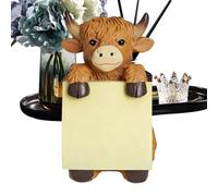 Sticky Note Holder - Desk Cow Shape Memo Pad Holder,Resin Sticky Notes Stand,for Office Home Studio School College Students Workers Adults