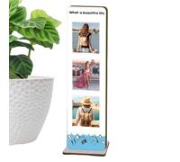 Sticky Note Holder for Desk, Wooden Anti-Tip Office Supplies, Note Holder | Sticky Note Holder for Desk, 30x8cm, Wooden Anti-Tip Office Supplies, What A Beautiful Life Sticky Note Holder, for Work Stud