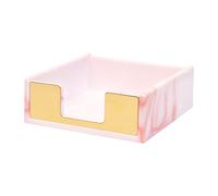Sticky Note Holder Marble Pink Sticky Note Dispenser Acrylic Notepad Holder Sticky Note Pad Holder for Desk Organizer Office Supplies