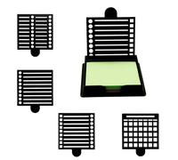 Sticky Note Holder with Five Different Templates & Sticky Notes,Dispenser Applicable Size 3x3 Inches, Sticky Stencil & Holder Suitable for Home or Office Use