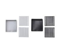 Sticky Note Holder with Stencil, Multifunctional Dispenser for 3x3 Inch Self Sticky Note Pads - Durable ABS Material, Efficiency Boosting Template, Ideal for Office and School Us