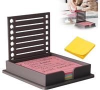 Sticky Note Holder with Stencil,Sticky Note Dispenser Compatible with Note,Designed and 3D Printed These Little to-Do List Templates and Notes Holder,Sticky Notes Organizer for My Desk (1PCS)