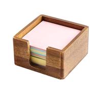 Sticky Note Holder, Wood Self Stick Note Pad Holders with Non-Slip Base, Sticky Notes Dispenser for Desk Organization, Cube Paper Holders, Memo Pad Holder 9.5x9.5cm, Office Desk Accessories for Home