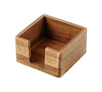 Sticky Note Holder Wooden Desk Organizer, Sticky Notes Dispenser with Non Slip Base for Office, Compact 9.5x9.5cm Design with Durable Wood Construction and Easy Access Storage