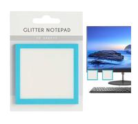 Sticky Note Pads - Glitter Notepads Stationery | Self-Stick Page Marker Notepad Office Supplies for School Classroom Study Desk Office Books Annotation