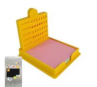 Sticky Note Stencil and Holder,Sticky Notepad Holder - Desktop Dispenser with Stencil Memo Pad Organizer for Students, Teachers, Coworkers, Workplace, School
