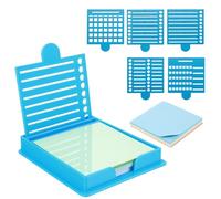 Sticky Note Stencil Kit with 5 Types Stencils 3x3 Notes Holder Stencil Memo Sticky Note Holder Dispenser with Stencils Reusable Notes Holders with Template for to-Do Lists Home Office