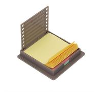 Sticky Note Stencil,Post It Stencil,2026 New Sticky Note Holder, 100 Sheet Self Adhesive Memo Pad Holder with Checkbox Template, ABS Portable Desk Organizer (Beige)