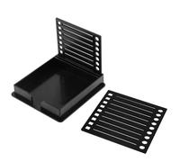 Sticky Note Stencil, Post Note Holder with Line Box Drawing Template Self-Sticky Notepad Maker Memo Dispenser Pad Organizer for Desk Office Home School Supplies (Black)