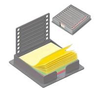 Sticky Note Stencil,Sticky Note Hold/er with Stencil,Sticky No/te Line Stenc/il and Hold/er,Sticky N/ote TEM/Plate Storage Box,Sti/CKY Note Organizer Dispenser,Post It Note to Do List St/encil(Grey)