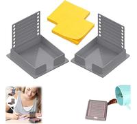 Sticky Note Stencil, Sticky Note Stencil Template - Organize, Plan and Create with Precision, Sticky Notepad Sticky Note Holder (Grey 2pc)