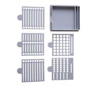 Sticky Note Stencil Template, Reusable Notes Dispenser, Adorable Planning Stencils Tool, Compact Desktop Notes Holder for Precision Layout and Writing, 2.99x2.99x3.62 inches