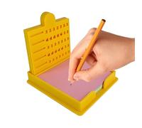 Sticky Note Stencil Template - Reusable Sticky Notes Dispenser - Desktop Dispenser with Stencil Memo Pad Organizer for Students, Teachers, Coworkers, Workplace, School